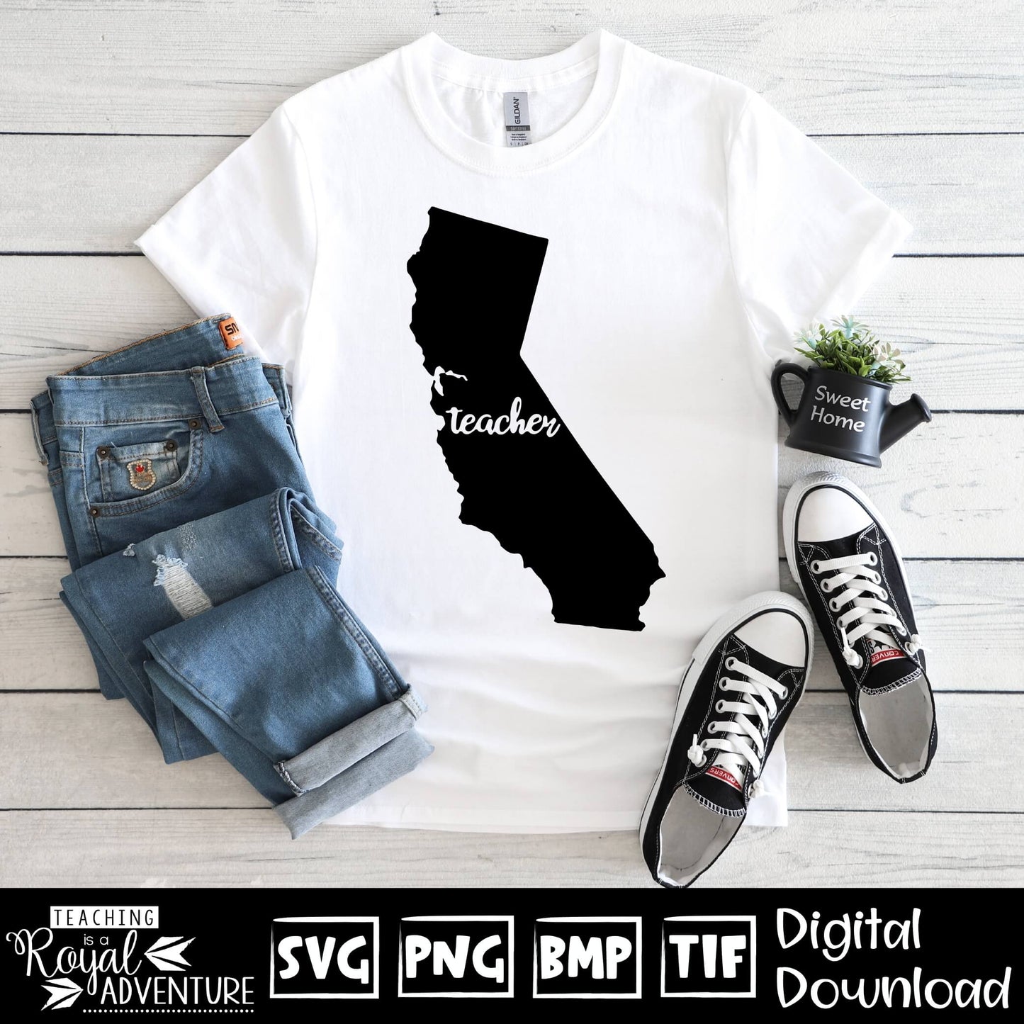 California Teacher SVG, teacher Svg, teacher state Svg, teacher shirt Svg, teacher Png, Digital Download Files, Sublimation Designs