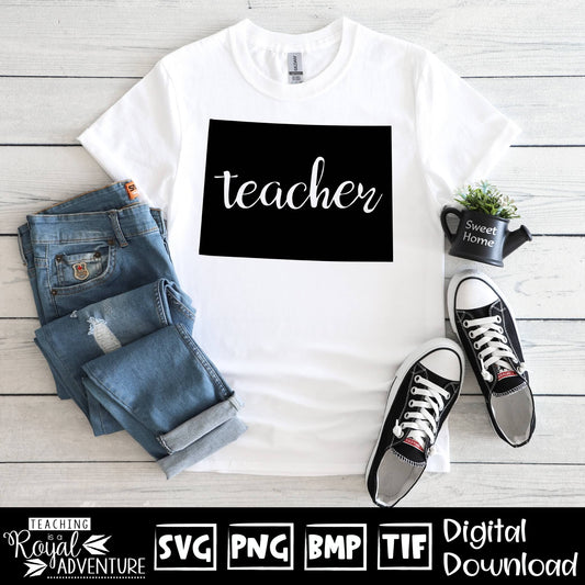 Colorado Teacher SVG, teacher Svg, teacher state Svg, teacher shirt Svg, teacher Png, Digital Download Files, Sublimation Designs
