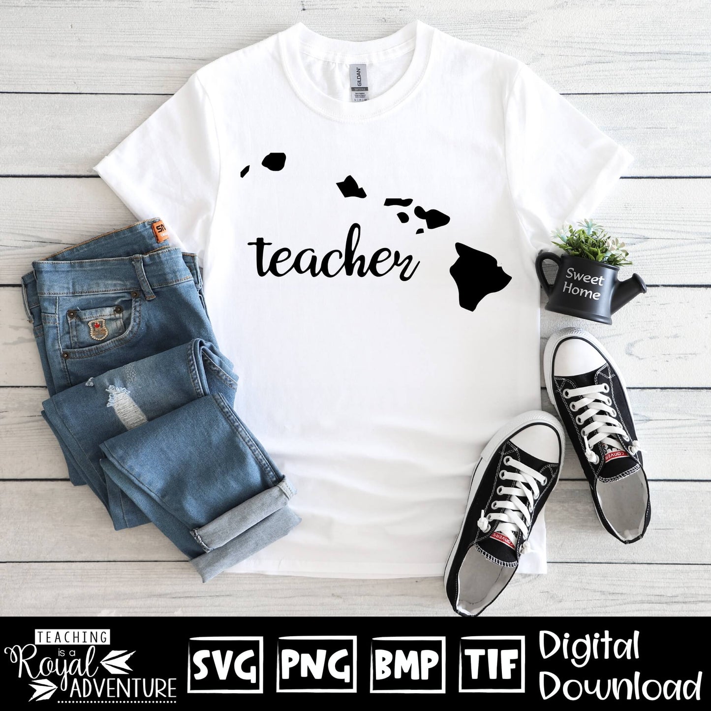 Hawaii Teacher SVG, teacher Svg, teacher state Svg, teacher shirt Svg, teacher Png, Digital Download Files, Sublimation Designs
