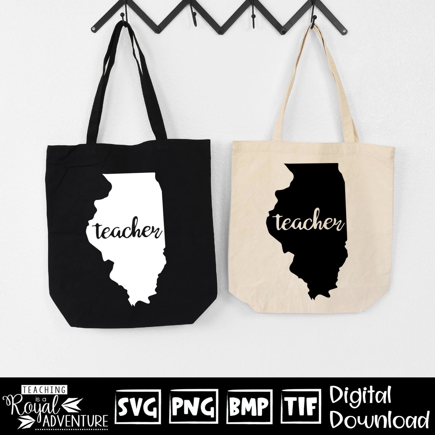 Illinois Teacher SVG, teacher Svg, teacher state Svg, teacher shirt Svg, teacher Png, Digital Download Files, Sublimation Designs