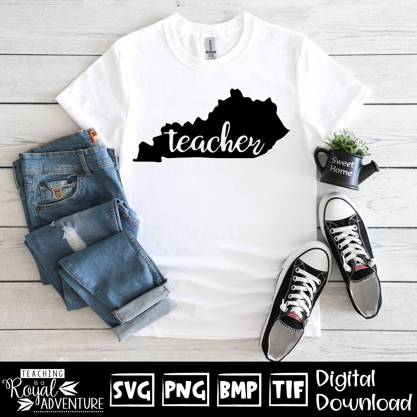 Kentucky Teacher SVG, teacher Svg, teacher state Svg, teacher shirt Svg, teacher Png, Digital Download Files, Sublimation Designs