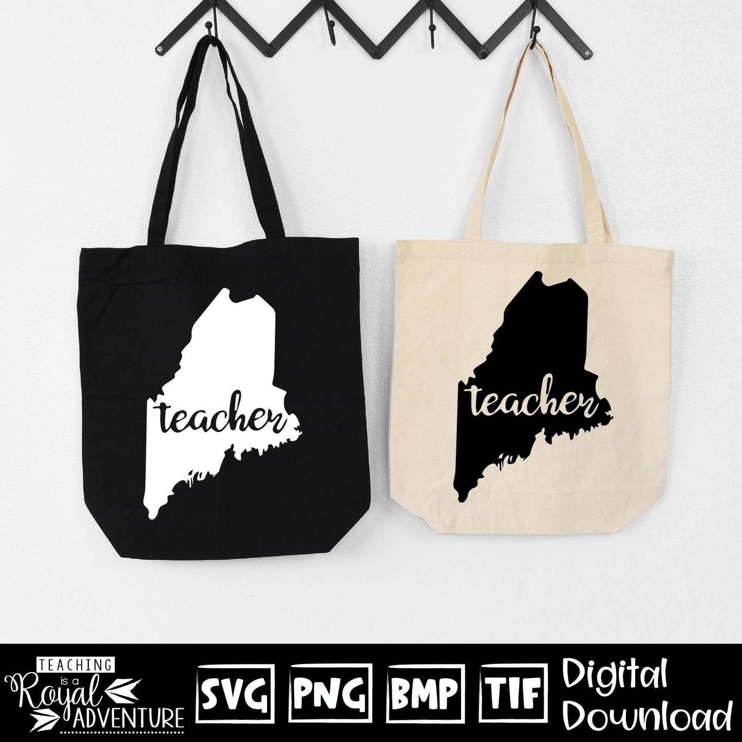 Maine Teacher SVG, teacher Svg, teacher state Svg, teacher shirt Svg, teacher Png, Digital Download Files, Sublimation Designs