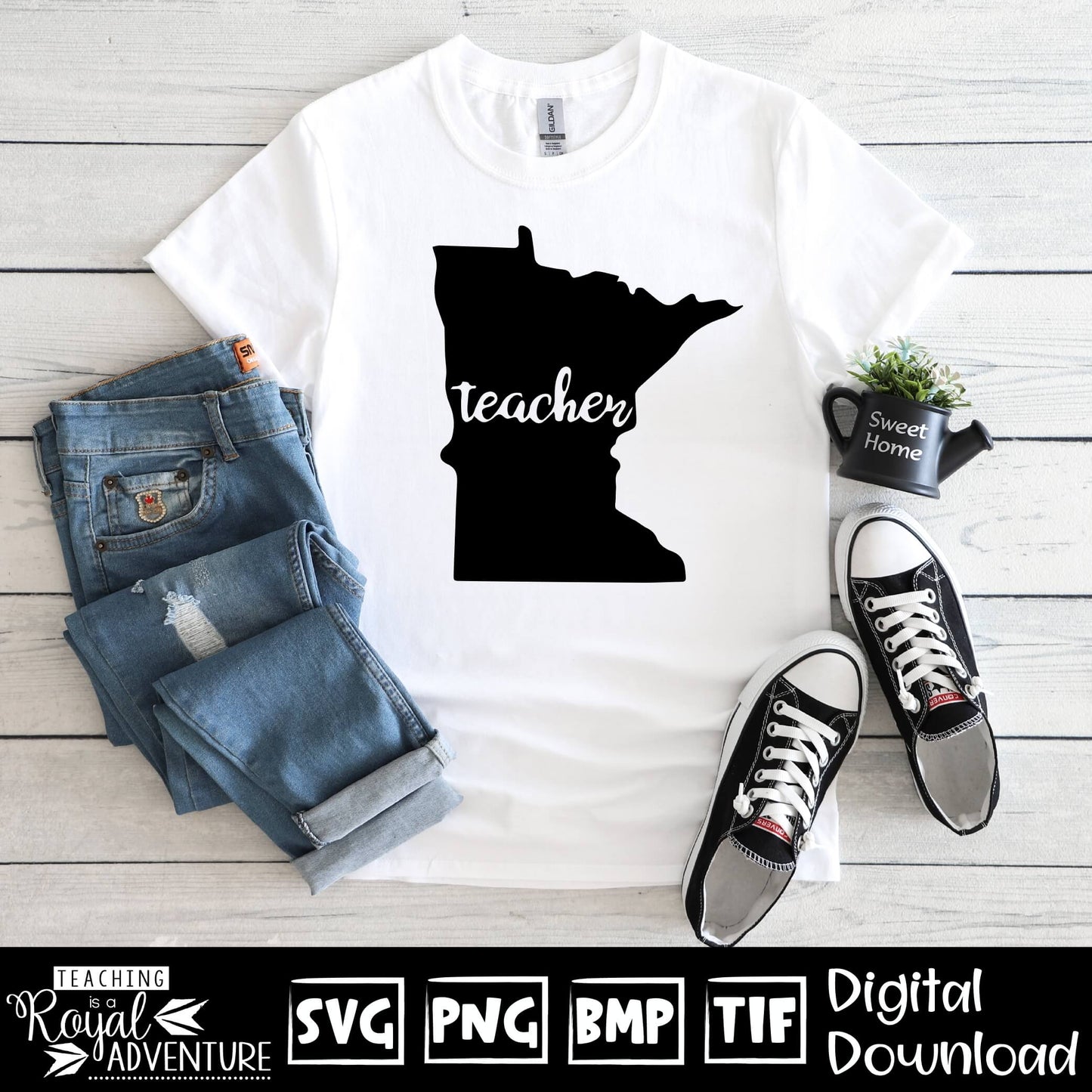 Minnesota Teacher SVG, teacher Svg, teacher state Svg, teacher shirt Svg, teacher Png, Digital Download Files, Sublimation Designs