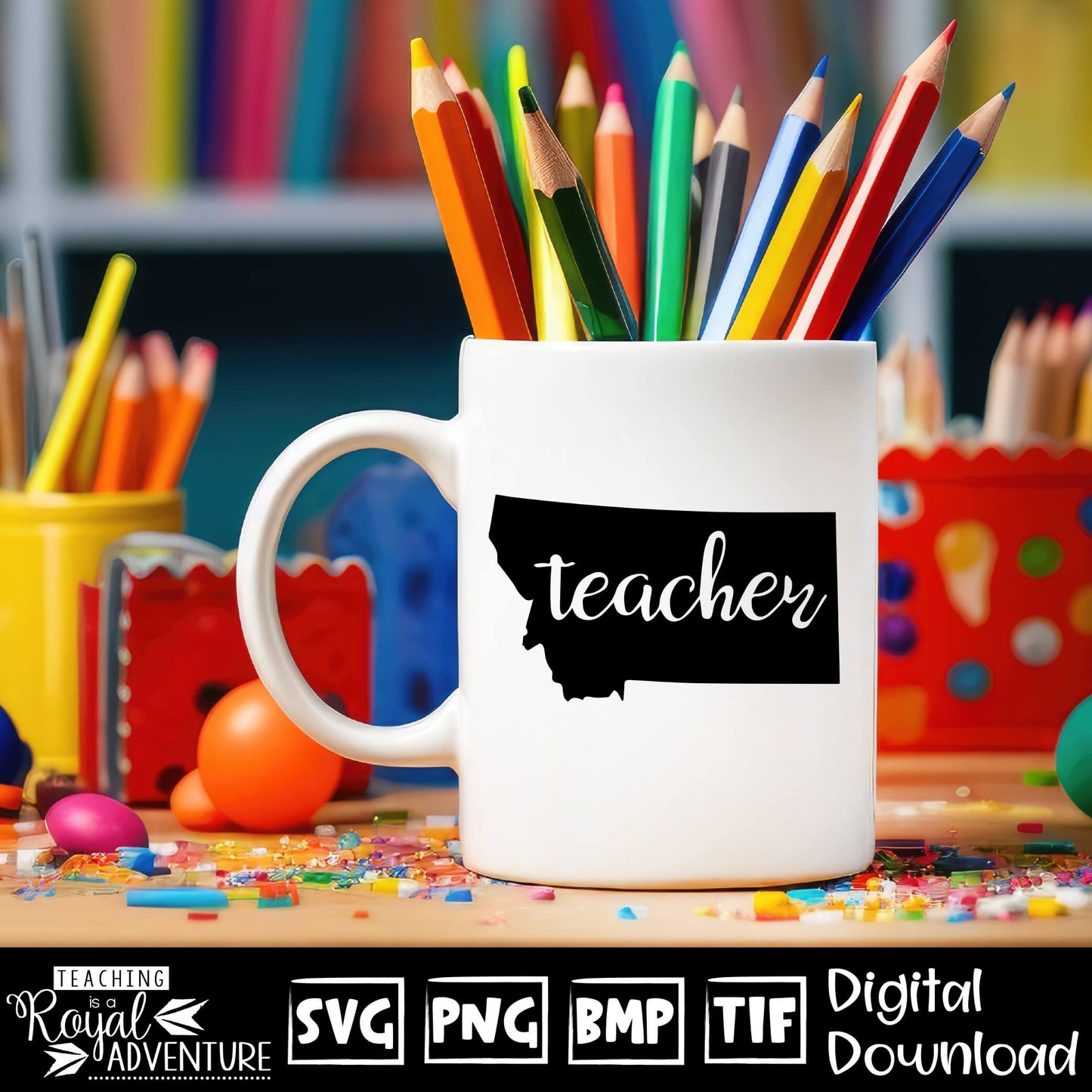 Montana Teacher SVG, teacher Svg, teacher state Svg, teacher shirt Svg, teacher Png, Digital Download Files, Sublimation Designs