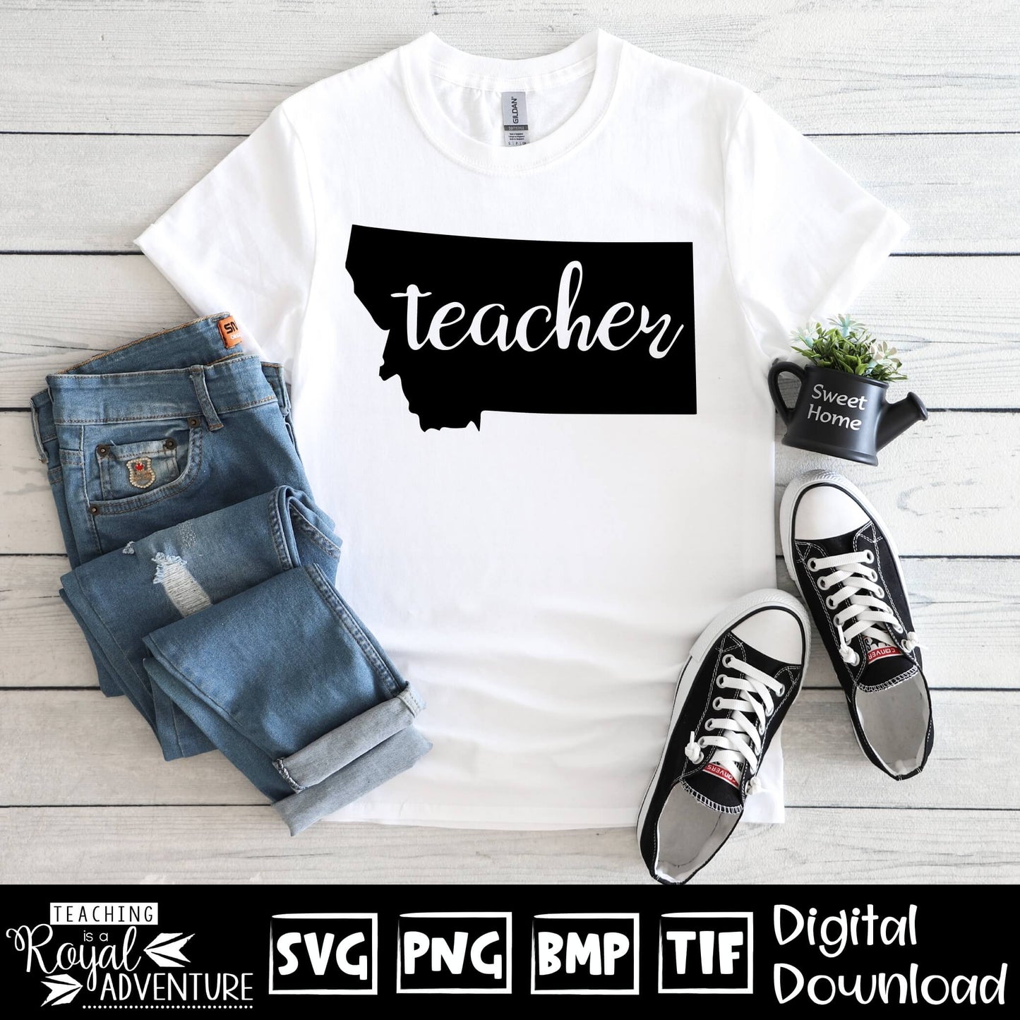 Montana Teacher SVG, teacher Svg, teacher state Svg, teacher shirt Svg, teacher Png, Digital Download Files, Sublimation Designs