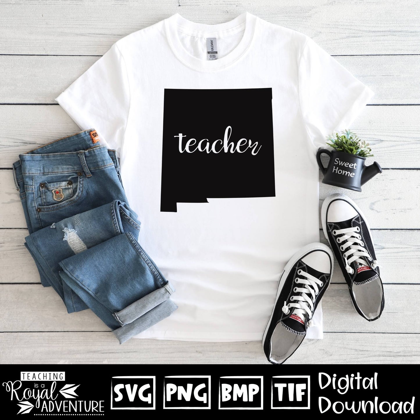 New Mexico Teacher SVG, teacher Svg, teacher state Svg, teacher shirt Svg, teacher Png, Digital Download Files, Sublimation Designs