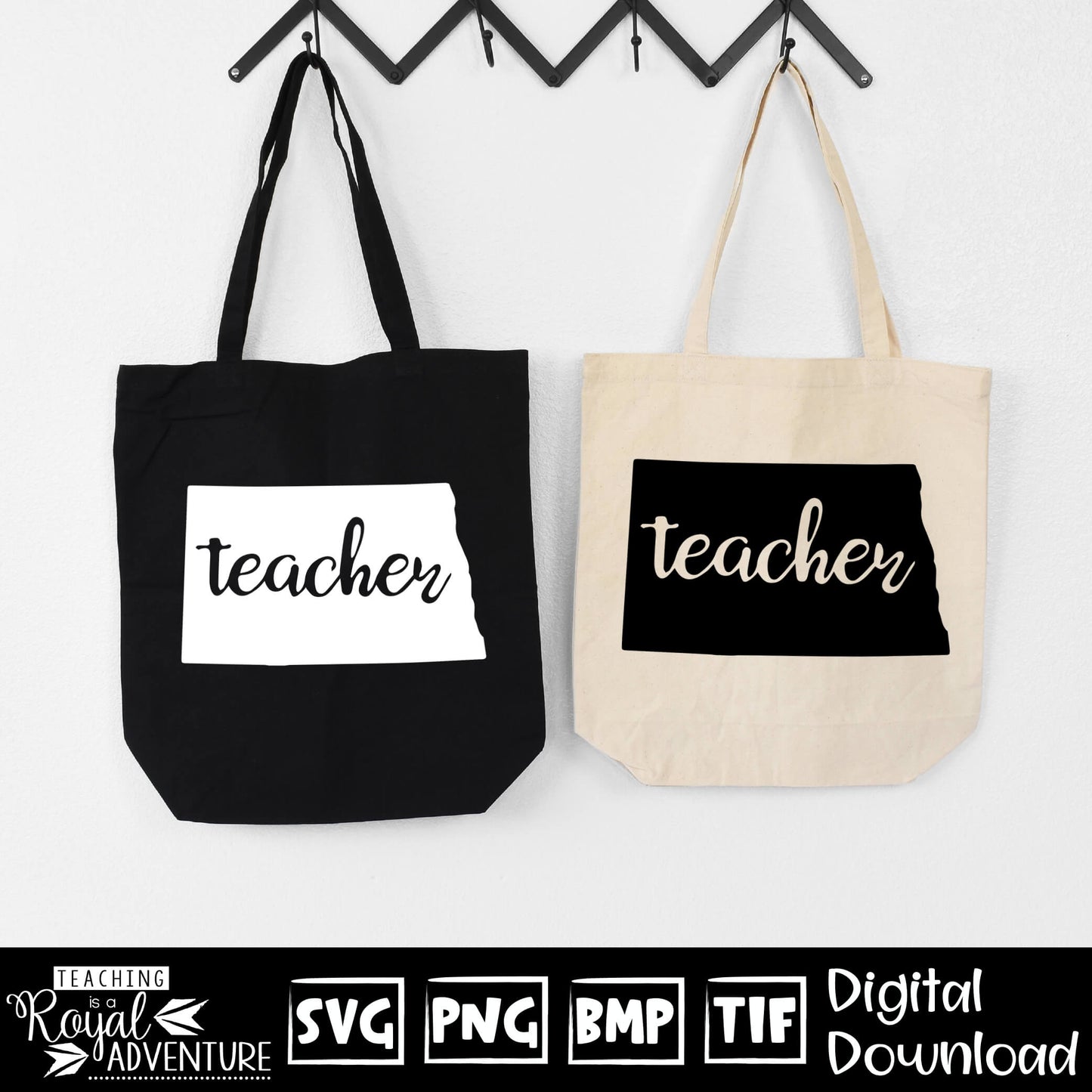 North Dakota Teacher SVG, teacher Svg, teacher state Svg, teacher shirt Svg, teacher Png, Digital Download Files, Sublimation Designs