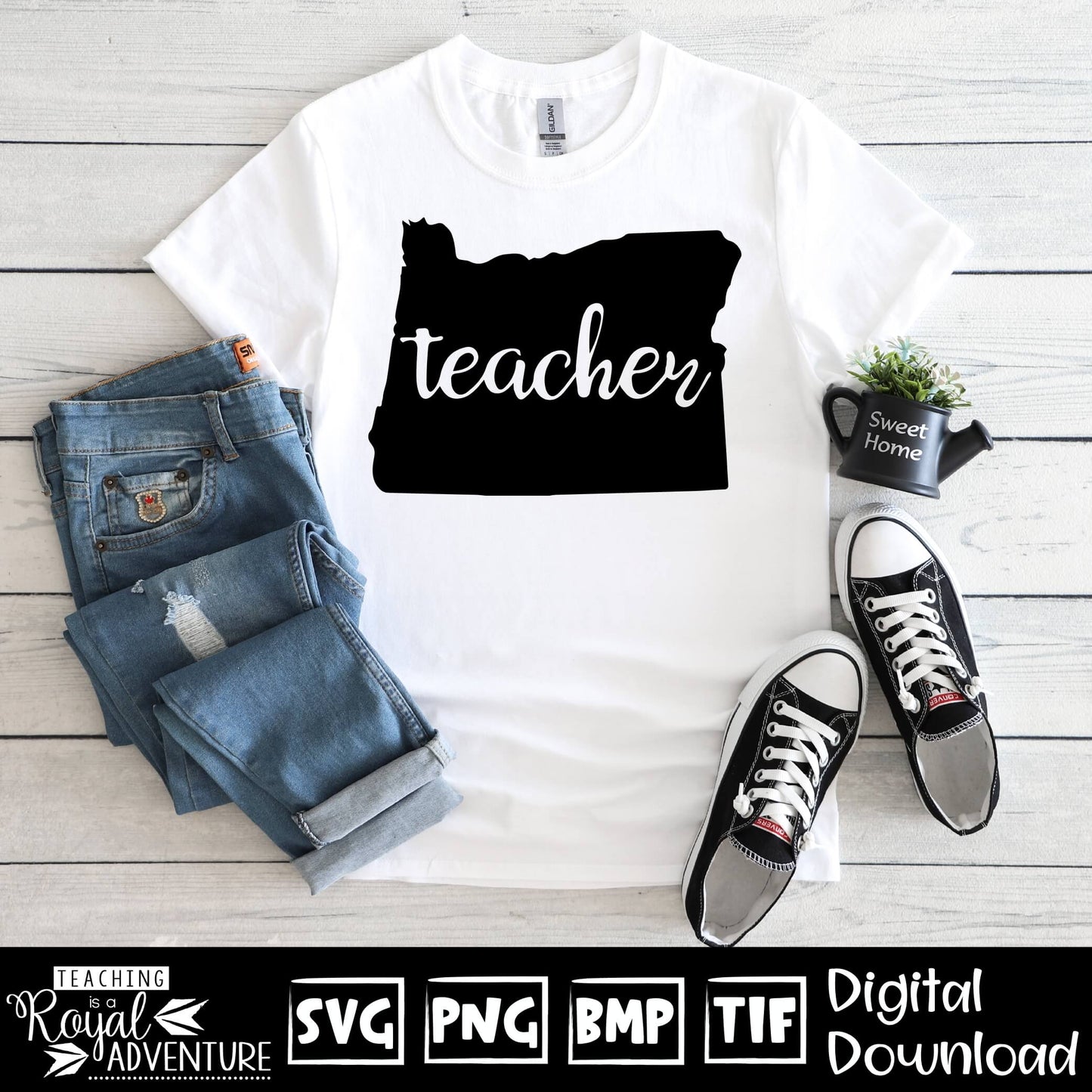 Oregon Teacher SVG, teacher Svg, teacher state Svg, teacher shirt Svg, teacher Png, Digital Download Files, Sublimation Designs