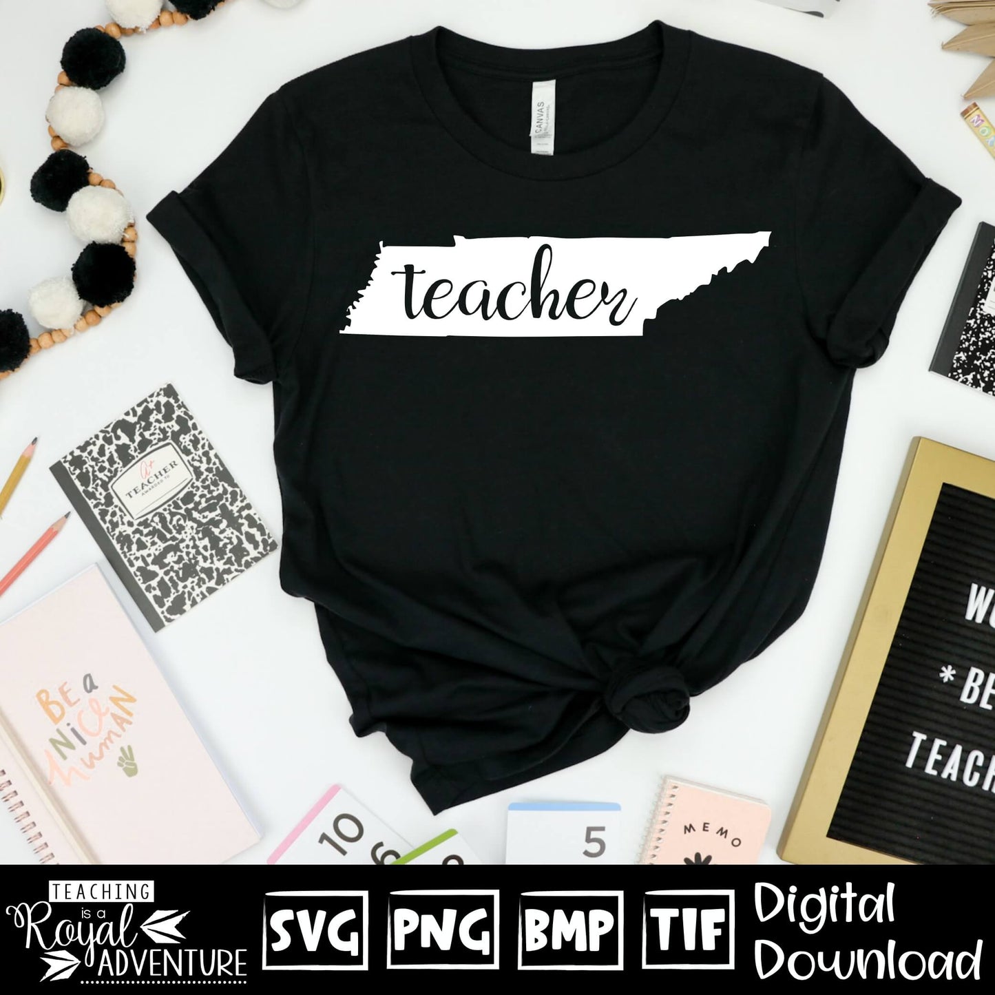 Tennessee Teacher SVG, teacher Svg, teacher state Svg, teacher shirt Svg, teacher Png, Digital Download Files, Sublimation Designs