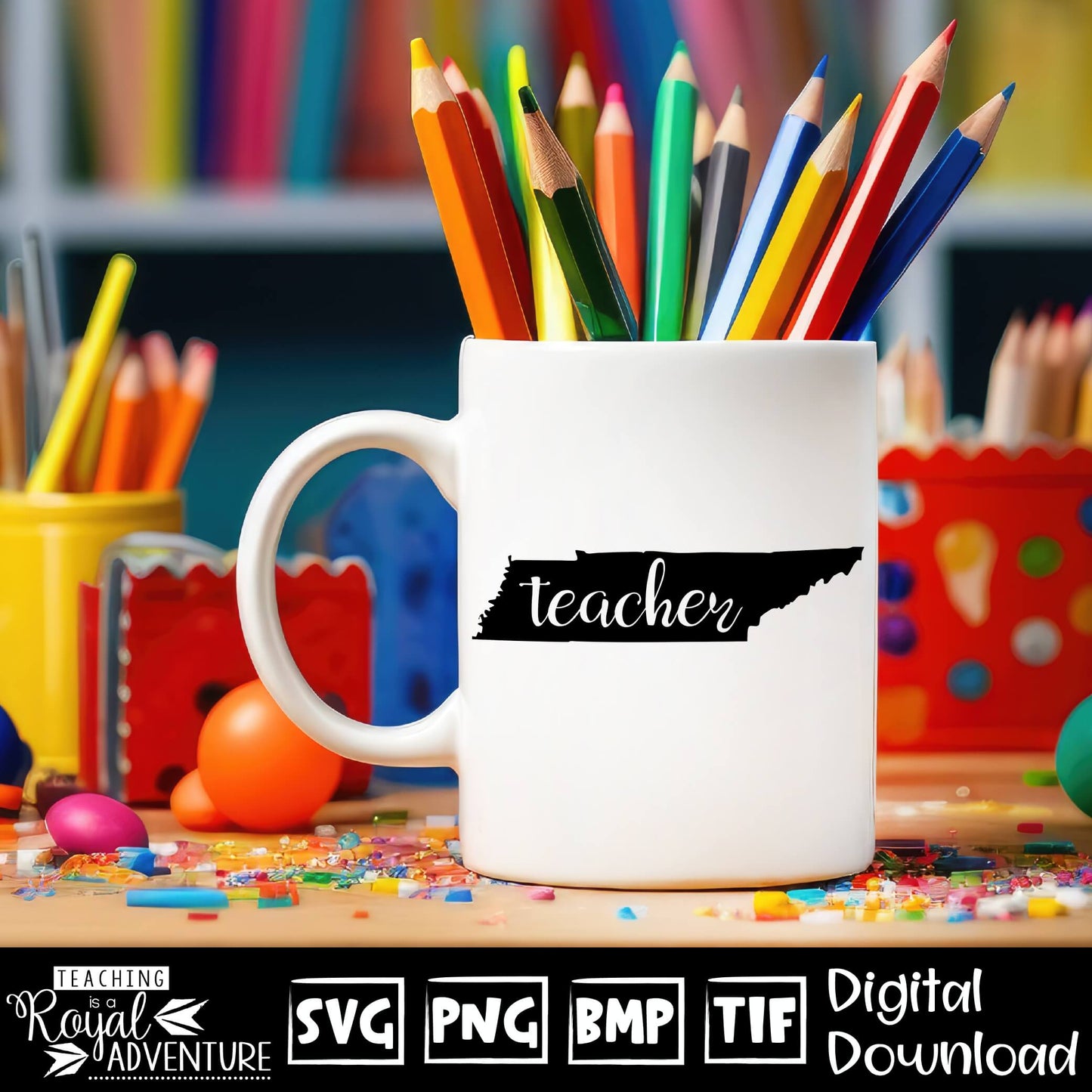Tennessee Teacher SVG, teacher Svg, teacher state Svg, teacher shirt Svg, teacher Png, Digital Download Files, Sublimation Designs