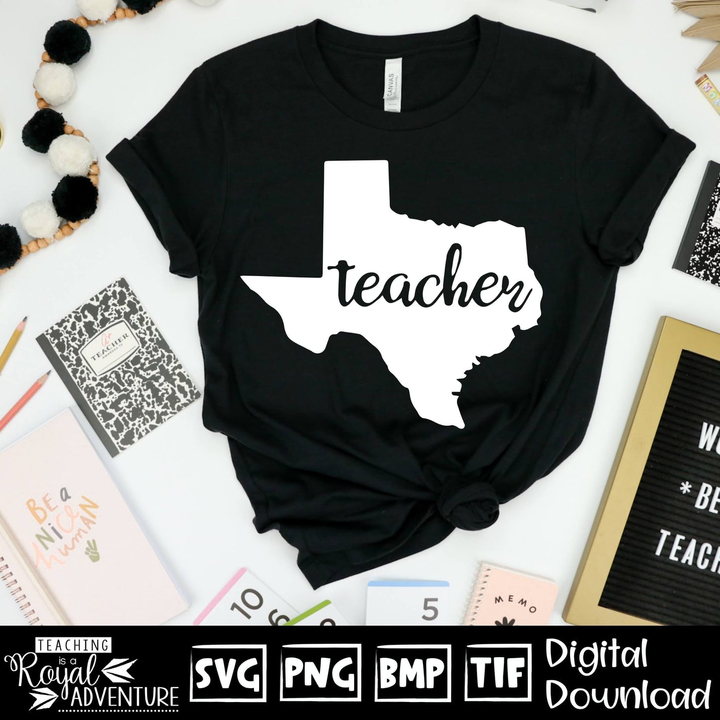 Texas Teacher SVG, teacher Svg, teacher state Svg, teacher shirt Svg, teacher Png, Digital Download Files, Sublimation Designs