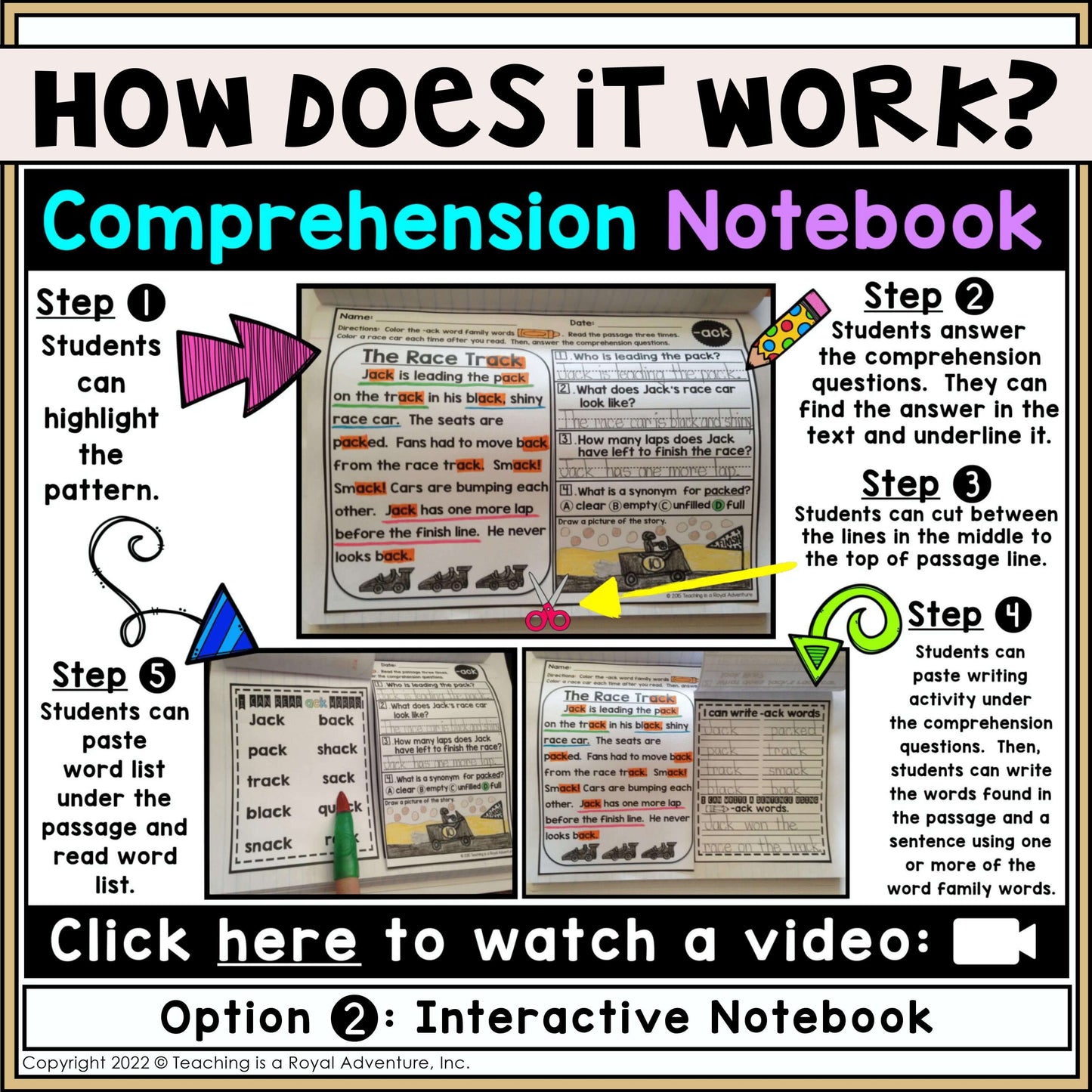 Phonics Reading Comprehension Passages and Questions ALL YEAR Distance Learning