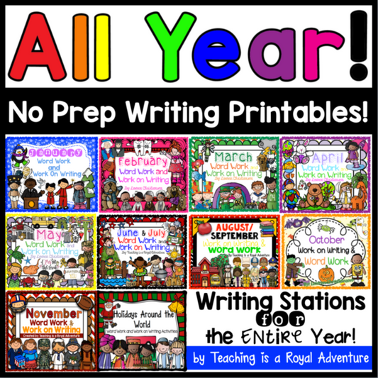 Monthly Writing Stations for the Entire Year – THE BUNDLE