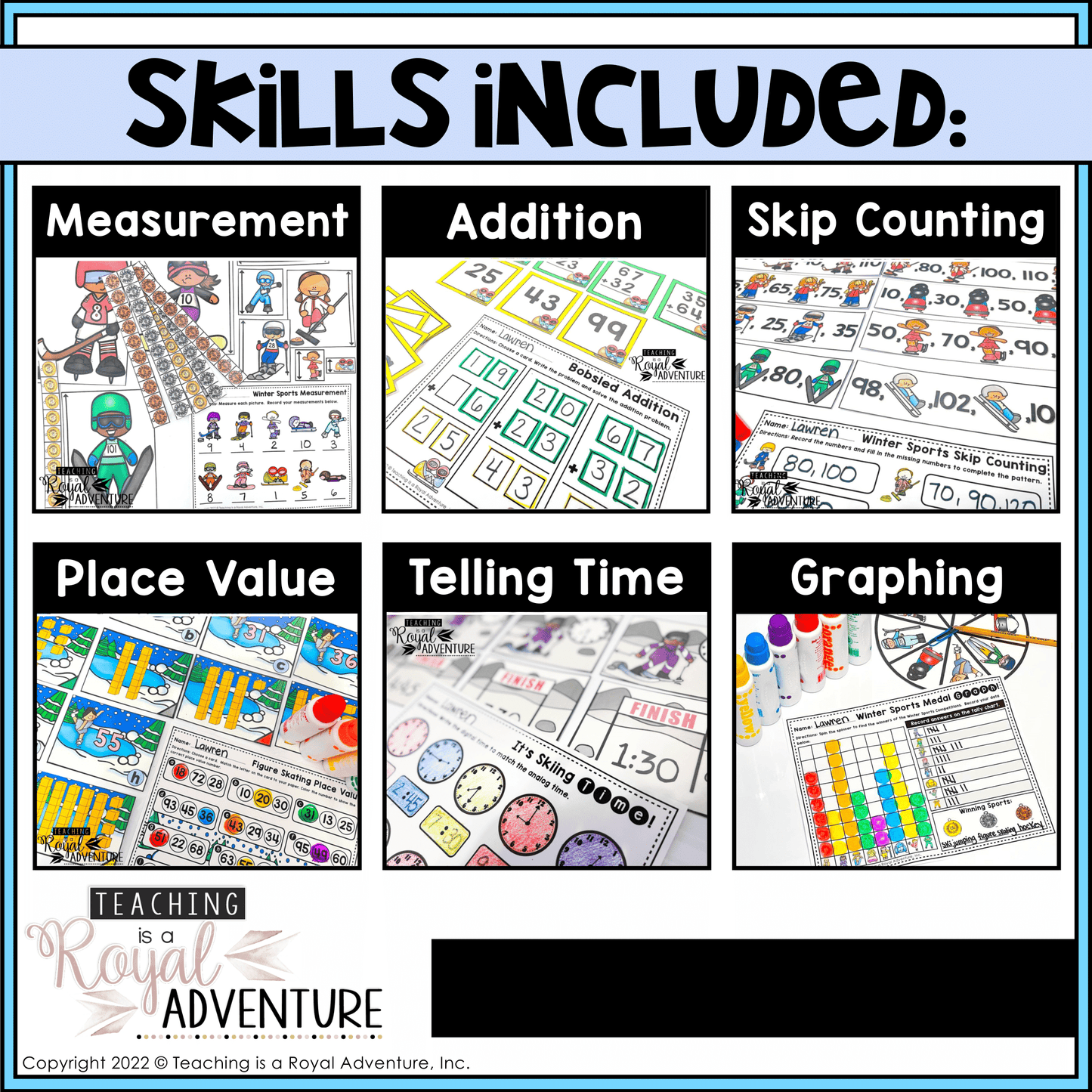 Winter Sports Math Stations - Beijing 2022