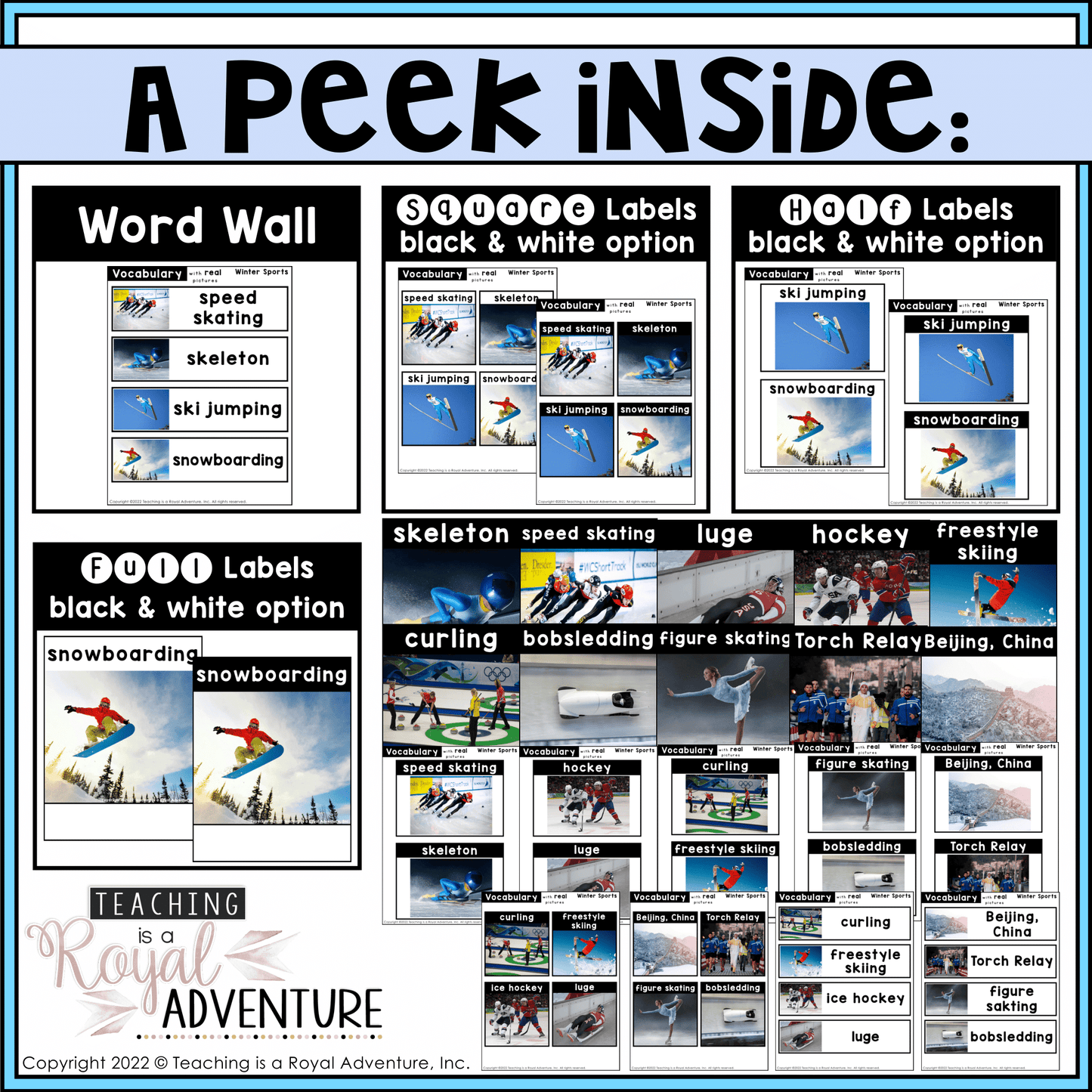 Winter Sports 2022 Reader with Real Pictures and Audio | Early Readers