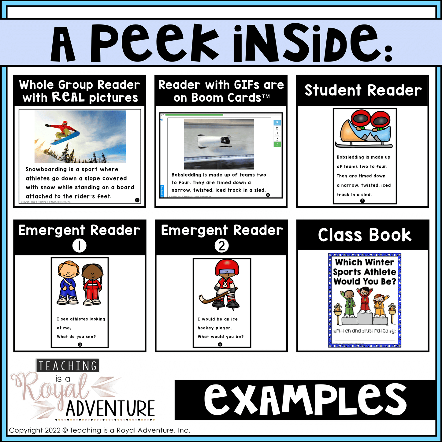 Winter Sports 2022 Reader with Real Pictures and Audio | Early Readers