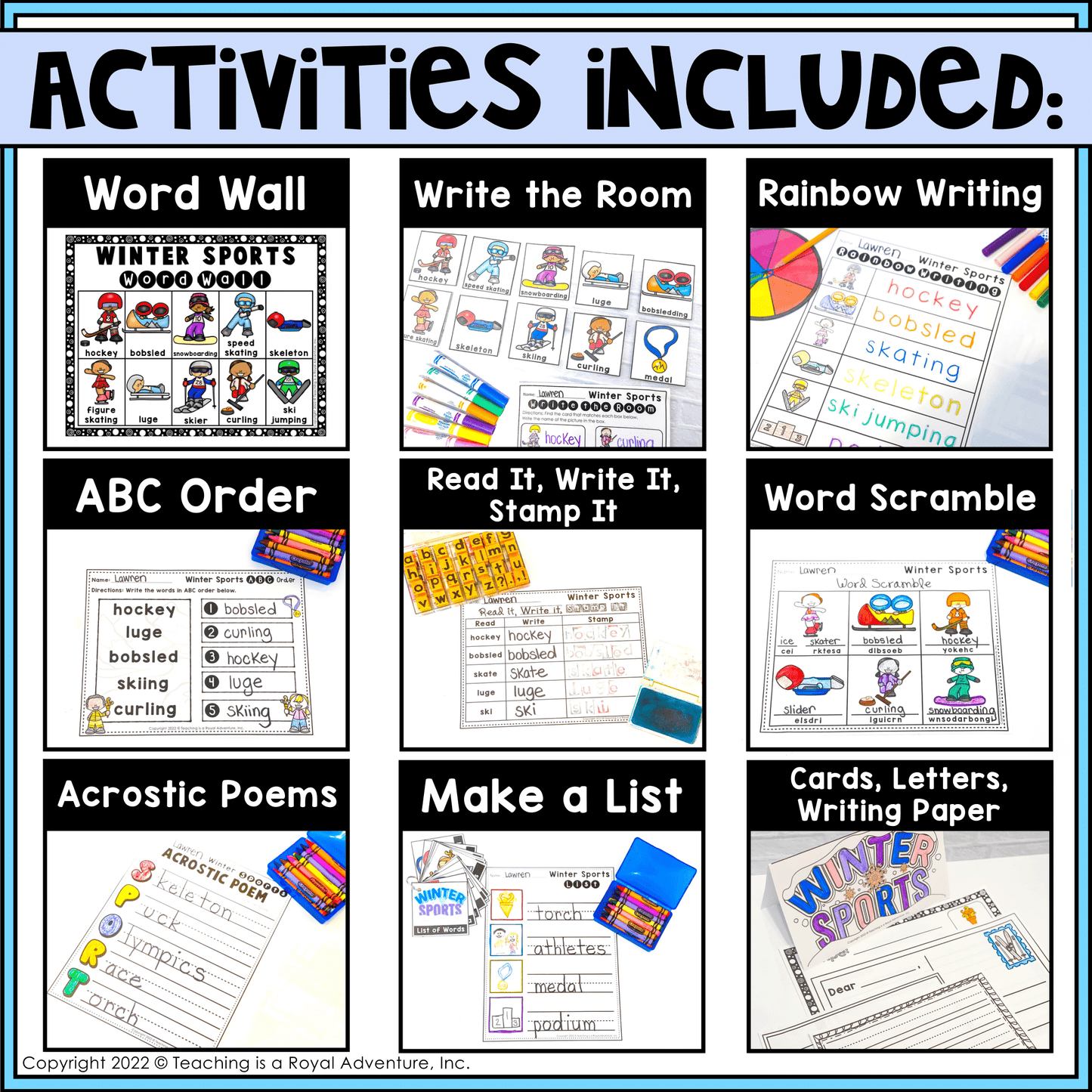 Winter Sports Writing Stations - Beijing 2022